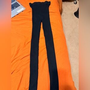 Fashion Nova Black Ribbed Leggings